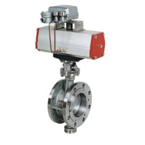 氣動法蘭式（shì）彈性硬密（mì）封蝶閥