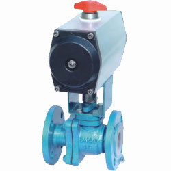 氣動襯(chèn)氟球閥 氣動襯氟(fú)球閥