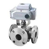 電動法（fǎ）蘭三通球閥