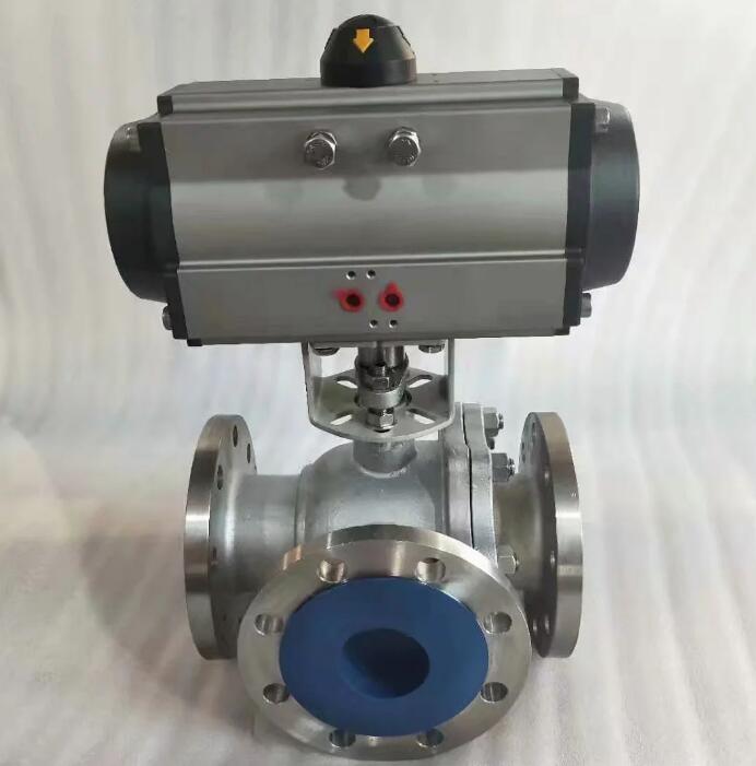 雙相鋼氣動三通球閥