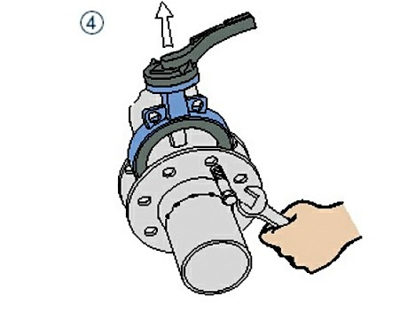 蝶閥安裝示意圖4