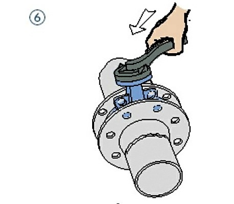 蝶閥安裝示意圖6