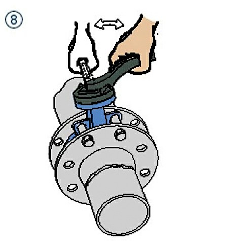 蝶閥安裝示意圖8