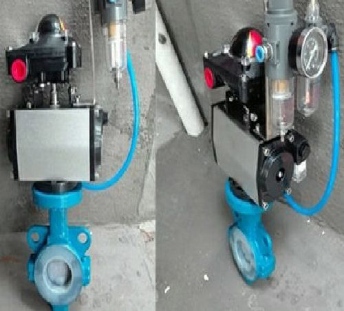 襯氟氣動（dòng）對夾蝶閥