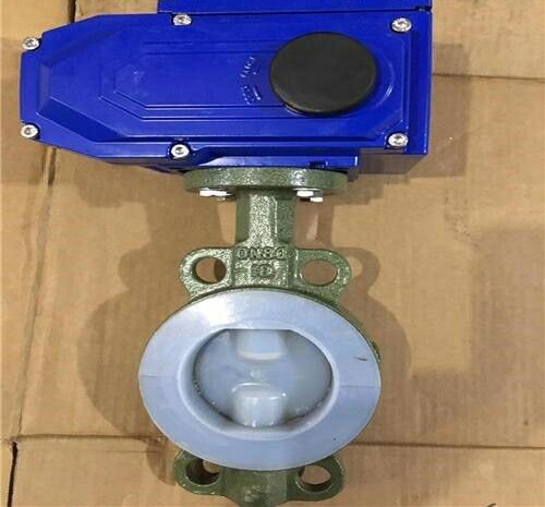 電動不鏽鋼板襯四氟蝶（dié）閥