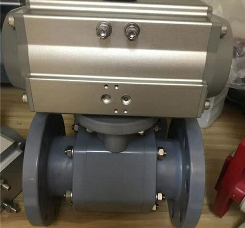 氣動PVC法蘭(lán)球(qiú)閥 氣動PVC法蘭球(qiú)閥