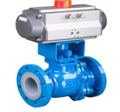 氣動襯氟(fú)放料球閥 氣動襯(chèn)氟放料球閥