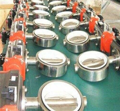 氣動對夾式矽（guī）膠（jiāo）密封衛生（shēng）級（jí）蝶閥