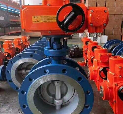 氣動帶手動蝶閥