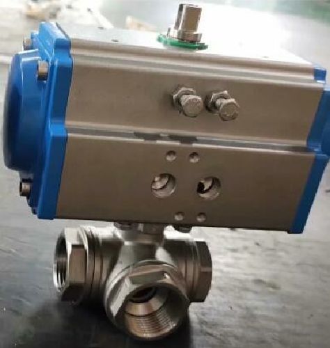 氣動螺紋三通球閥