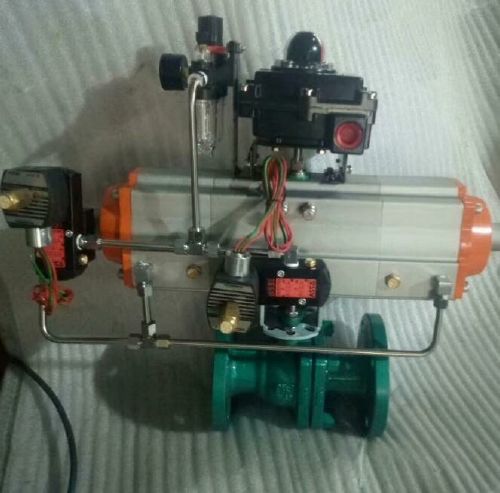 氣動碳鋼法蘭（lán）球閥_氣動球閥